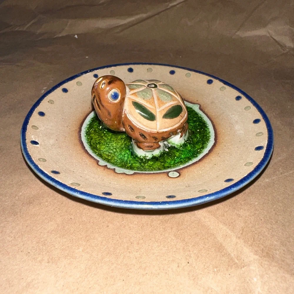 Turtle ceramic Glass Icon Dish